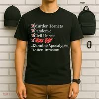 Funny Birthday In Quarantine Checklist 50th Birthday T-Shirt thumb 6