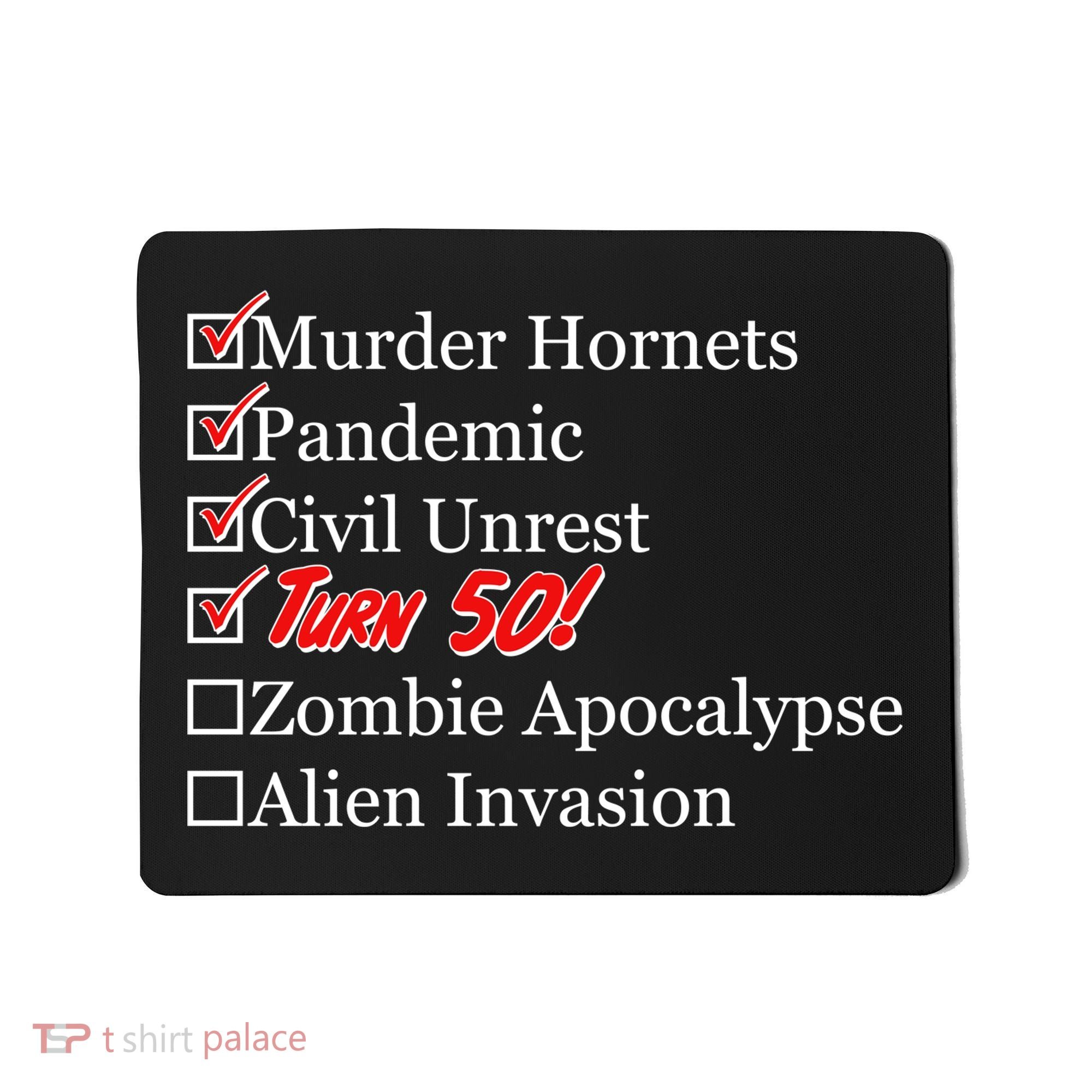 Funny Birthday In Quarantine Checklist 50th Birthday Mousepad