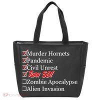 Funny Birthday In Quarantine Checklist 50th Birthday Tote Bag thumb 0