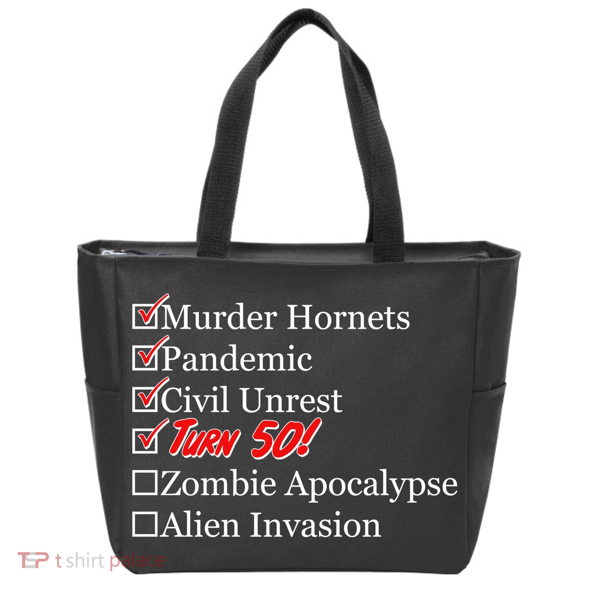 Funny Birthday In Quarantine Checklist 50th Birthday Tote Bag