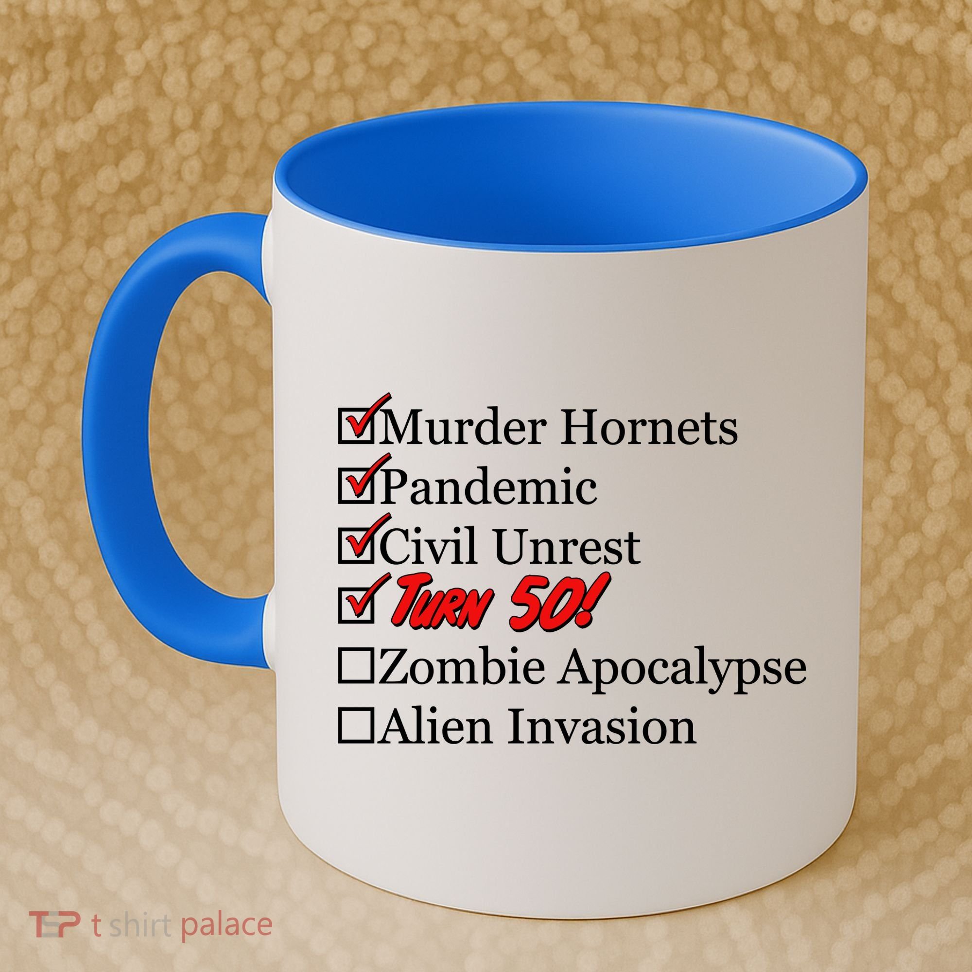 Funny Birthday In Quarantine Checklist 50th Birthday Coffee Mug