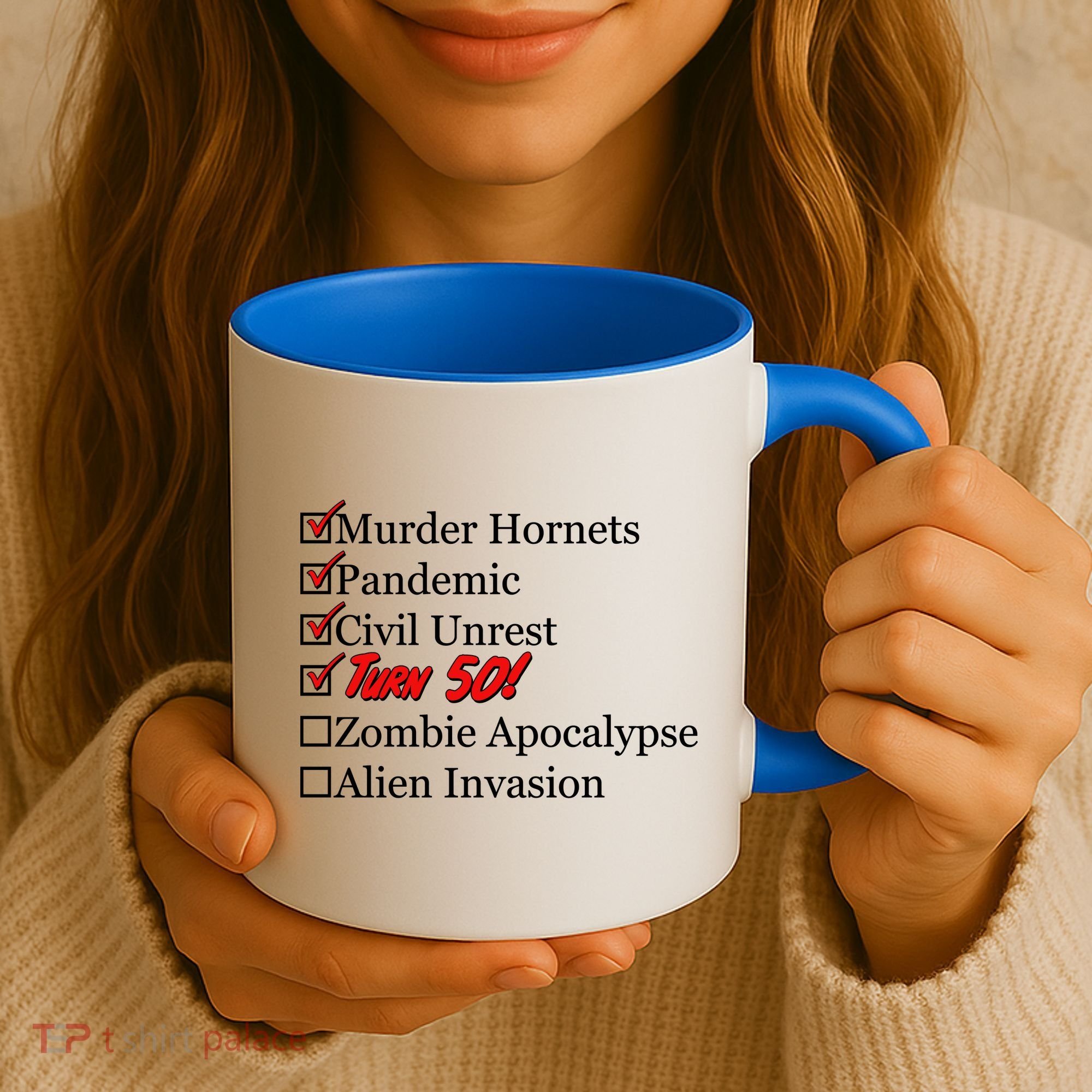 Funny Birthday In Quarantine Checklist 50th Birthday Coffee Mug