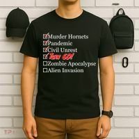 Funny Birthday In Quarantine Checklist 60th Birthday T-Shirt thumb 6