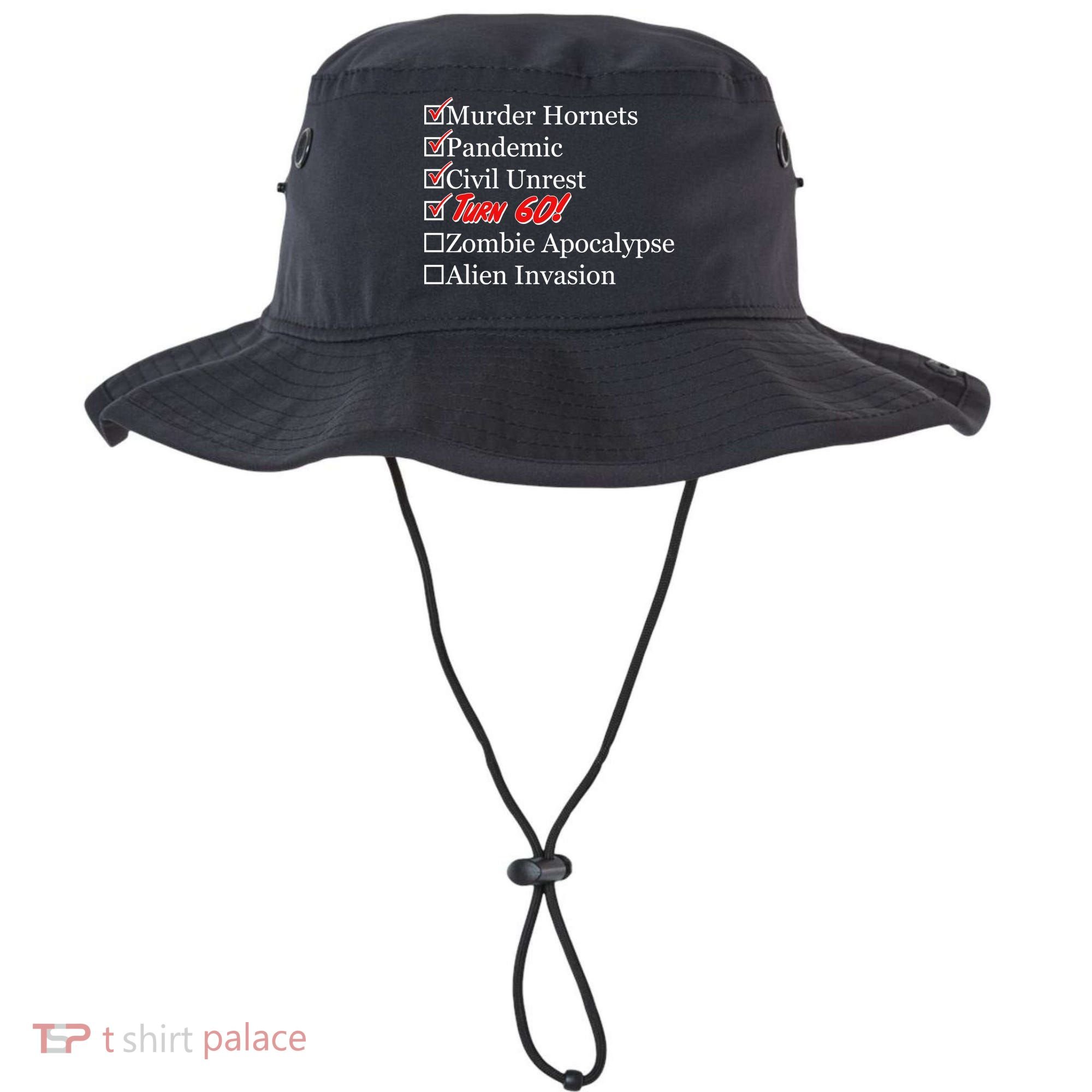 Funny Birthday In Quarantine Checklist 60th Birthday Bucket Hat