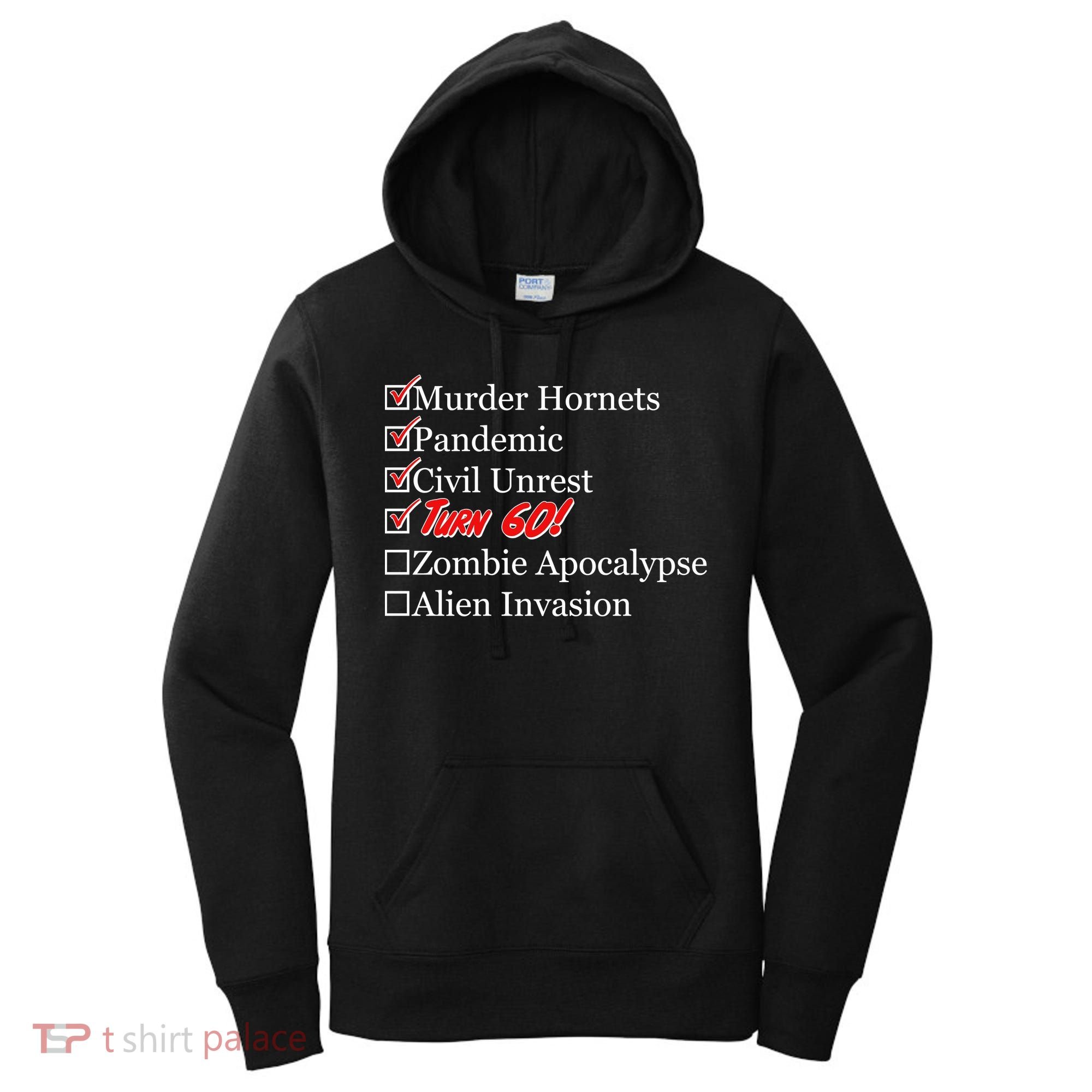 Funny Birthday In Quarantine Checklist 60th Birthday Women's Hoodie