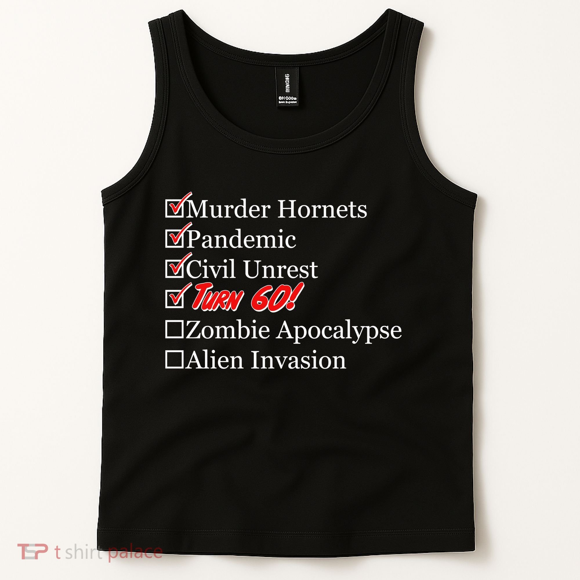 Funny Birthday In Quarantine Checklist 60th Birthday Tank Top