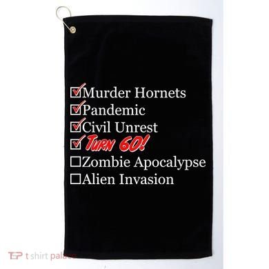 Funny Birthday In Quarantine Checklist 60th Birthday Golf Towel
