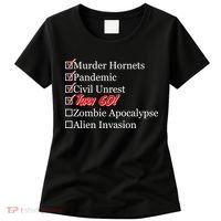 Funny Birthday In Quarantine Checklist 60th Birthday Women's T-Shirt thumb 0