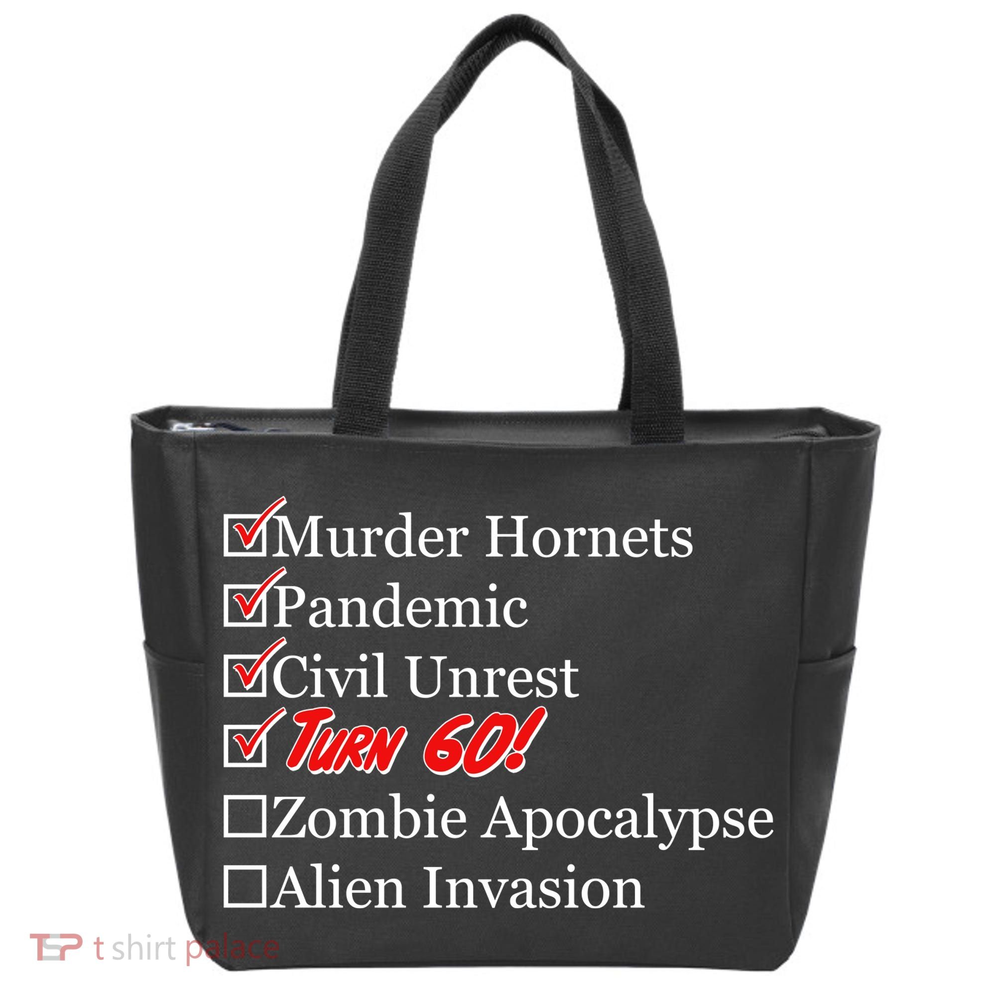 Funny Birthday In Quarantine Checklist 60th Birthday Tote Bag
