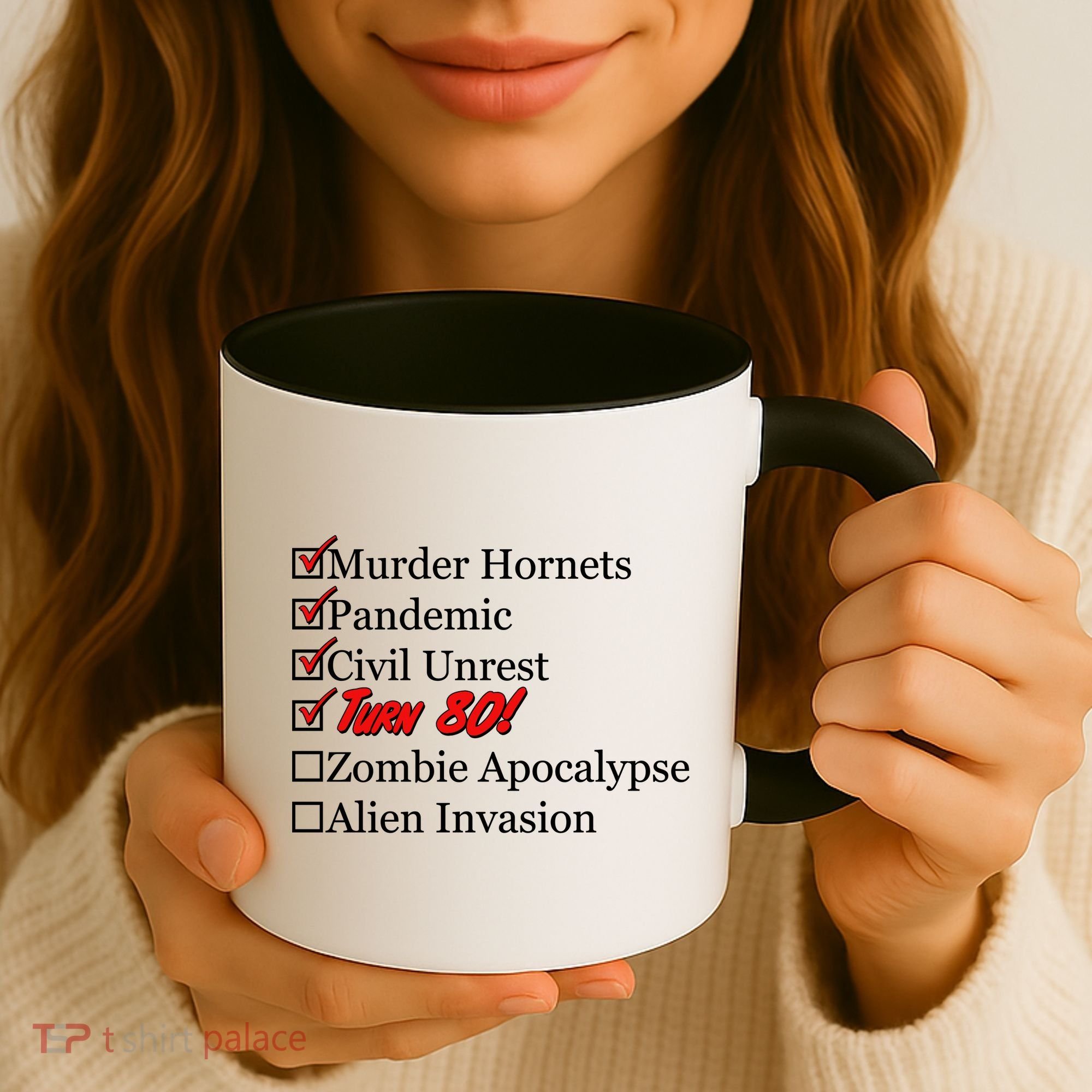 Funny Birthday In Quarantine Checklist 80th Birthday Coffee Mug