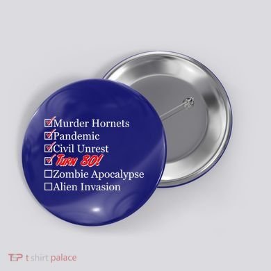 Funny Birthday In Quarantine Checklist 80th Birthday Button