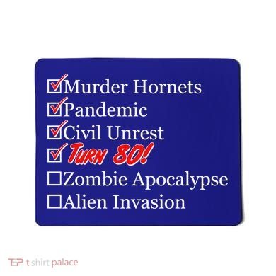 Funny Birthday In Quarantine Checklist 80th Birthday Mousepad