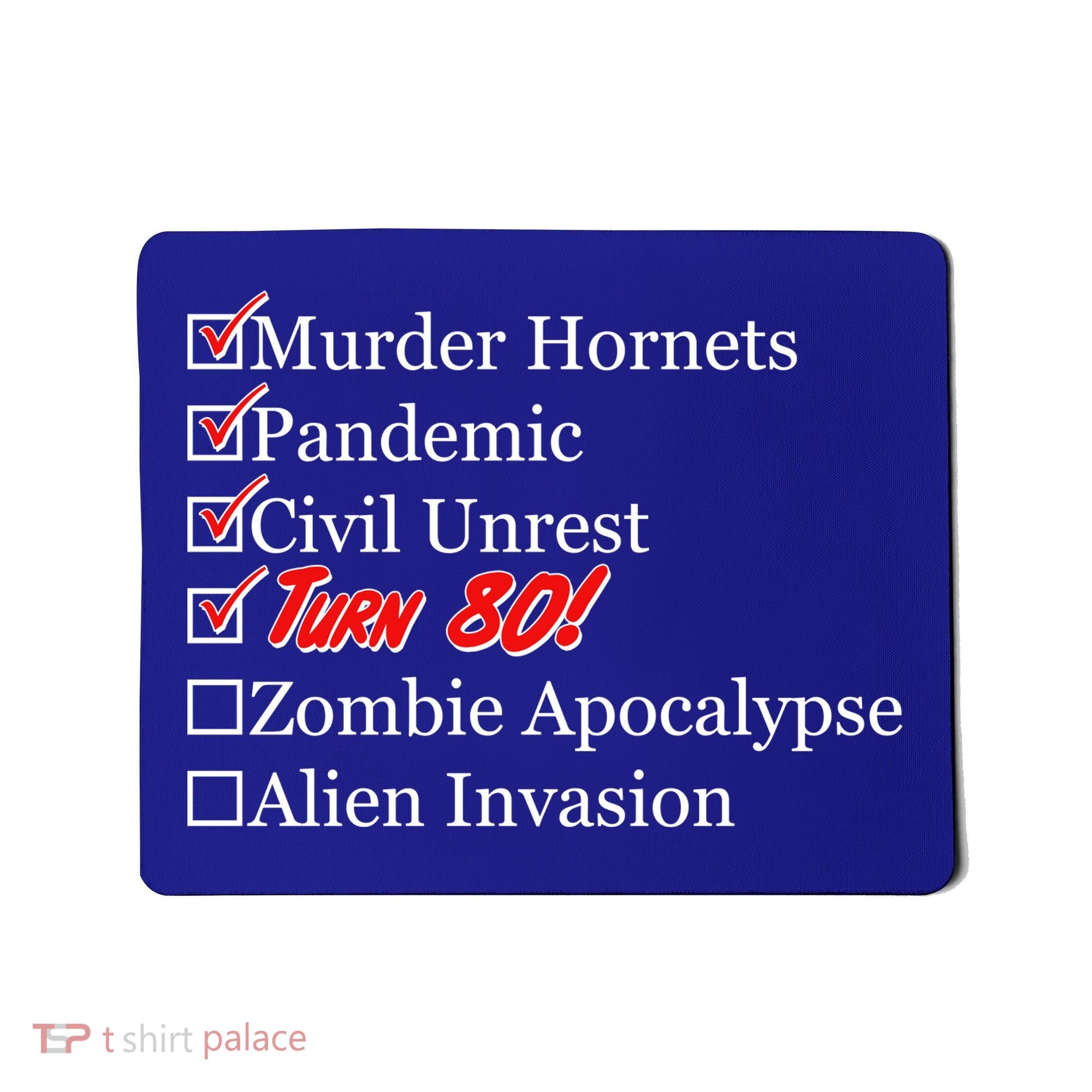 Funny Birthday In Quarantine Checklist 80th Birthday Mousepad