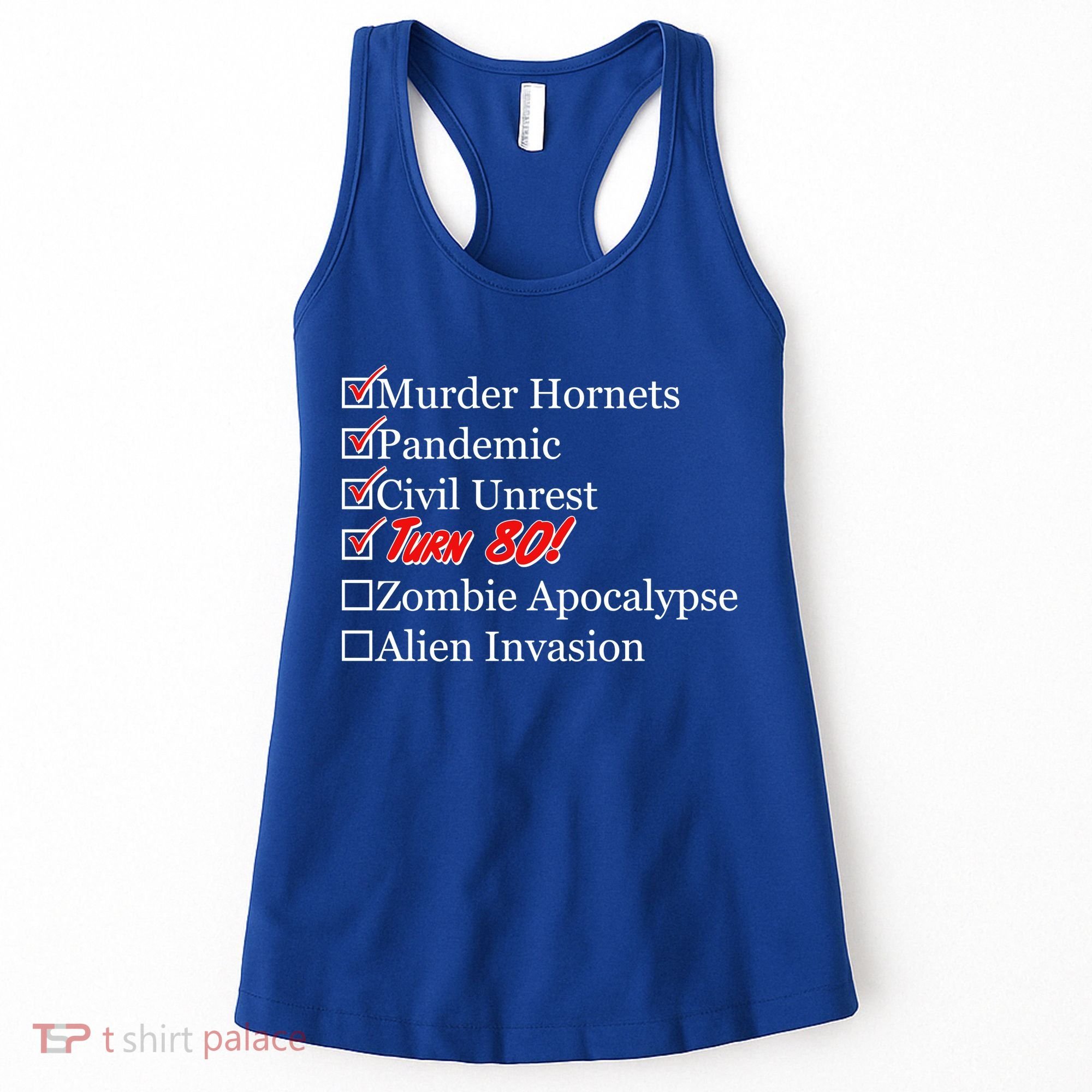 Funny Birthday In Quarantine Checklist 80th Birthday Women's Tank Top