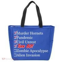 Funny Birthday In Quarantine Checklist 80th Birthday Tote Bag thumb 0