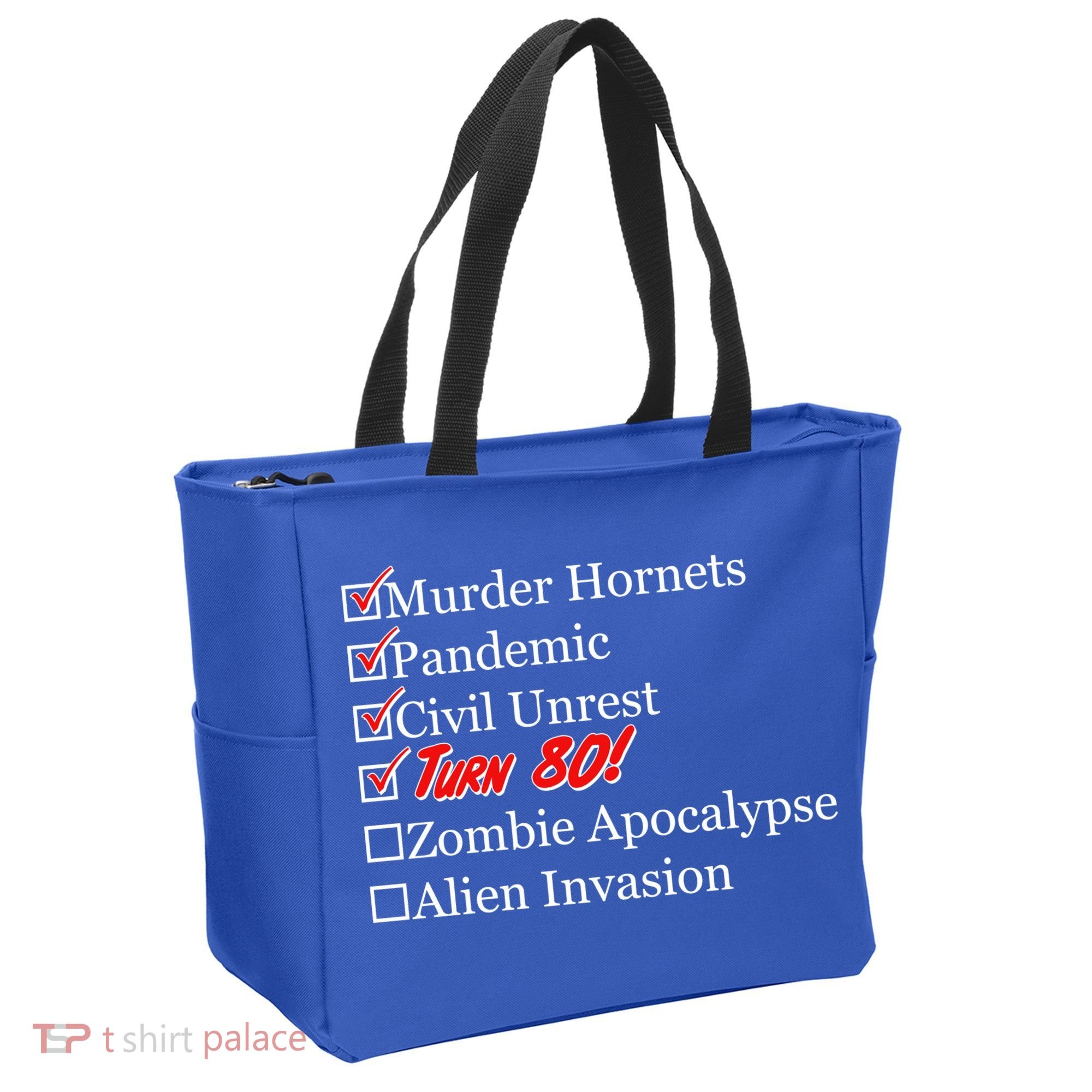Funny Birthday In Quarantine Checklist 80th Birthday Tote Bag