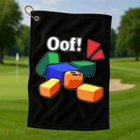 Funny Blox Noob Gamer Funny Golf Towel thumb 1