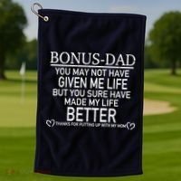 Funny Bonus-Dad Golf Towel thumb 1