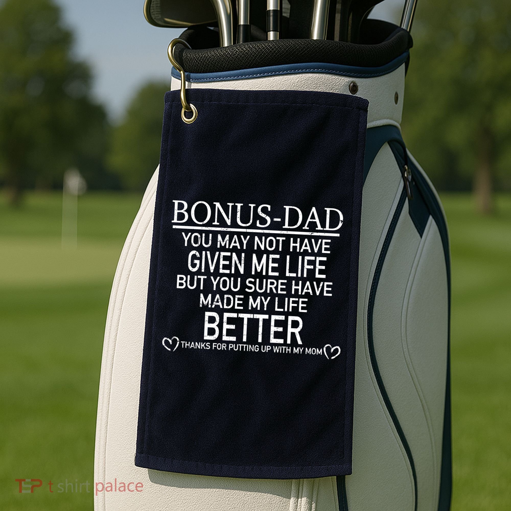 Funny Bonus-Dad Golf Towel