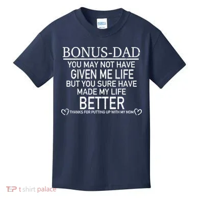 Funny Bonus-Dad Kids T-Shirt