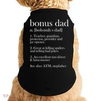 Funny Bonus Dad Definition Doggie Tank thumb 0