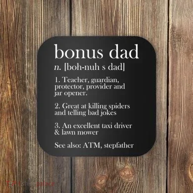 Funny Bonus Dad Definition Coaster