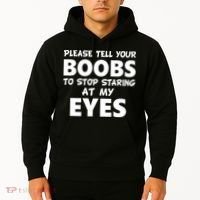 Funny Boob Meme Staring At My Eyes Hoodie thumb 2