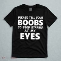 Funny Boob Meme Staring At My Eyes T-Shirt thumb 5
