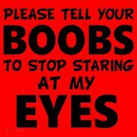 Funny Boob Meme Staring At My Eyes Santa Hat thumb 1
