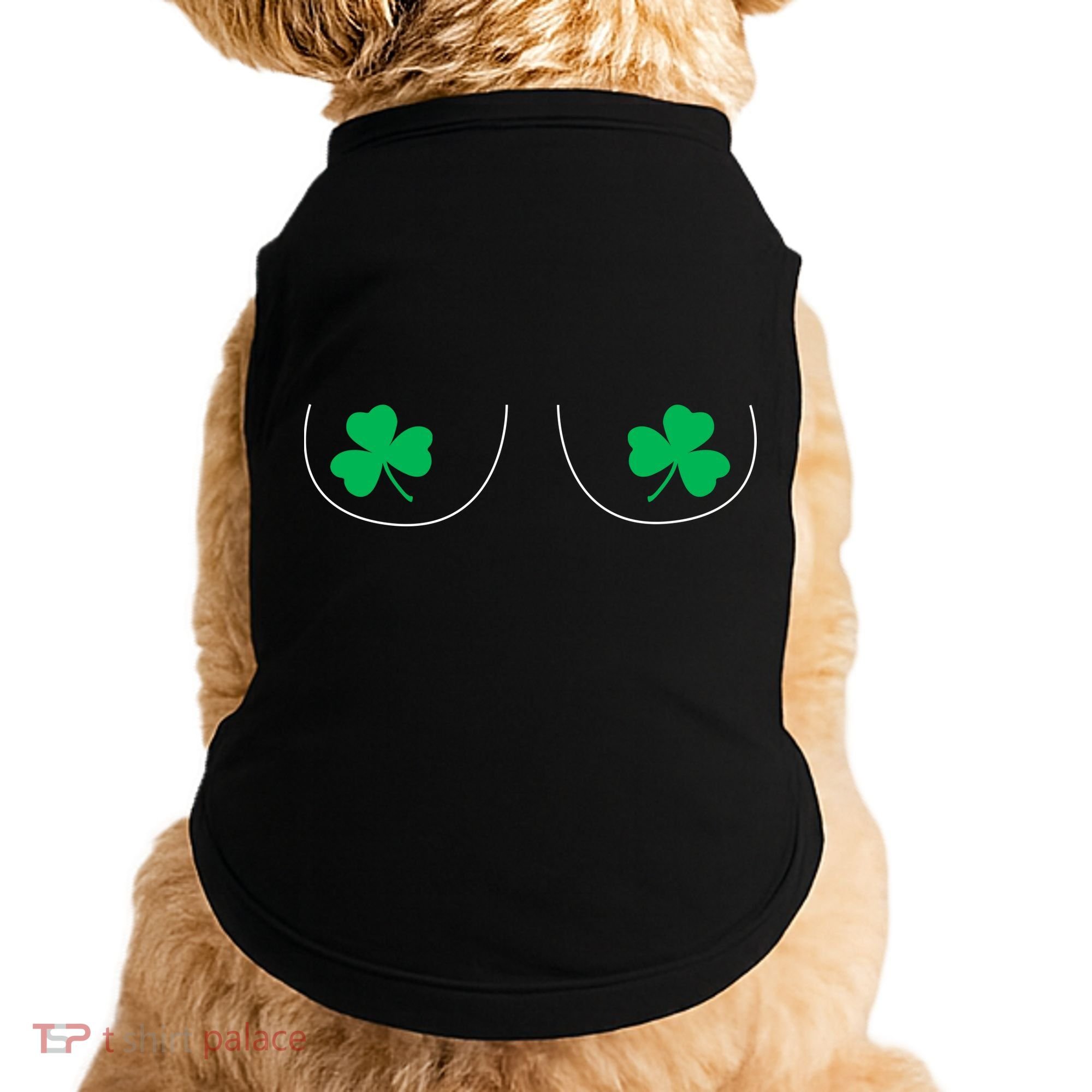 Funny Boob Novelty Shamrocks Doggie Tank