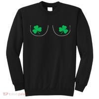Funny Boob Novelty Shamrocks Sweatshirt thumb 0