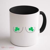 Funny Boob Novelty Shamrocks Coffee Mug thumb 1