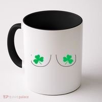 Funny Boob Novelty Shamrocks Coffee Mug thumb 0
