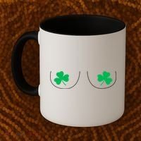 Funny Boob Novelty Shamrocks Coffee Mug thumb 2