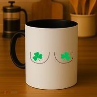 Funny Boob Novelty Shamrocks Coffee Mug thumb 4