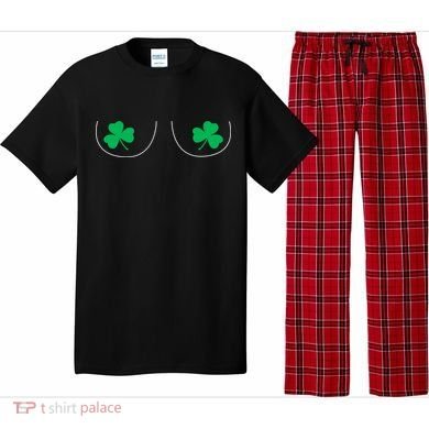 Funny Boob Novelty Shamrocks Pajama Set
