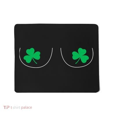 Funny Boob Novelty Shamrocks Mousepad