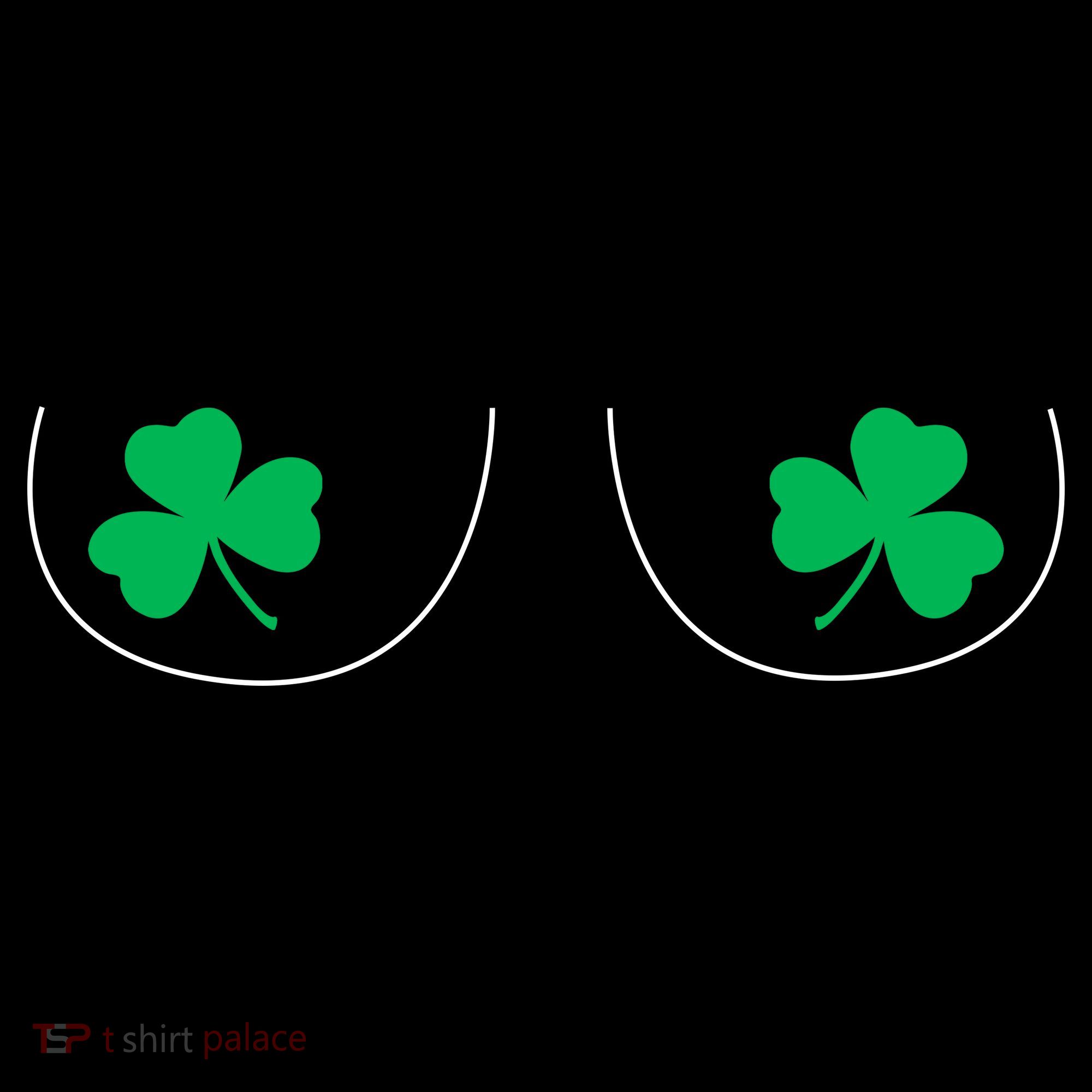 Funny Boob Novelty Shamrocks Women's Tank Top