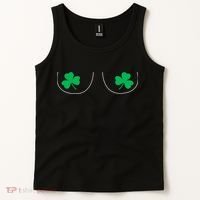 Funny Boob Novelty Shamrocks Tank Top thumb 2