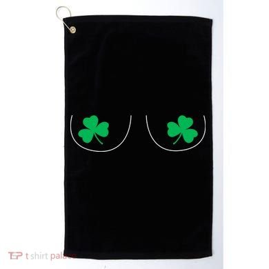 Funny Boob Novelty Shamrocks Golf Towel
