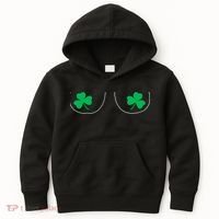 Funny Boob Novelty Shamrocks Kids Hoodie thumb 0
