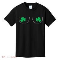 Funny Boob Novelty Shamrocks Kids T-Shirt thumb 0