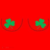 Funny Boob Novelty Shamrocks Santa Hat thumb 1