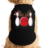 Funny Bowling Christmas Doggie Tank thumb 0
