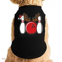 Funny Bowling Christmas Doggie Tank thumb 0