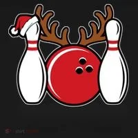 Funny Bowling Christmas Bucket Hat thumb 4