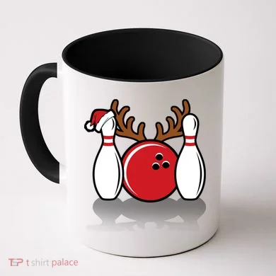 Funny Bowling Christmas Coffee Mug