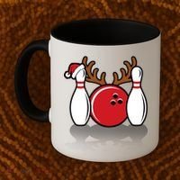 Funny Bowling Christmas Coffee Mug thumb 2