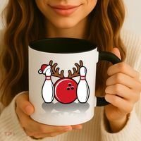 Funny Bowling Christmas Coffee Mug thumb 3