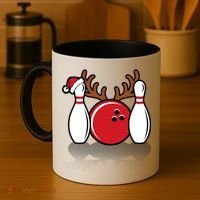 Funny Bowling Christmas Coffee Mug thumb 4